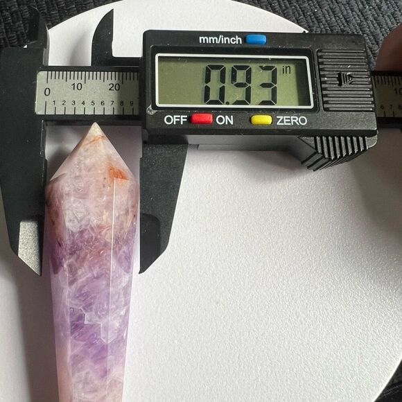 Amethyst Crazy Lace Crystal Wand (#6) - Picture 9 of 11